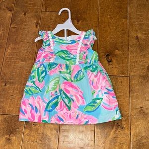 Lilly Pulitzer infant Annabelle dress size 6-12 months. MULTI totally blossom.